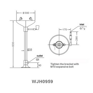 Bồn rửa mắt khẩn cấp WJH0959